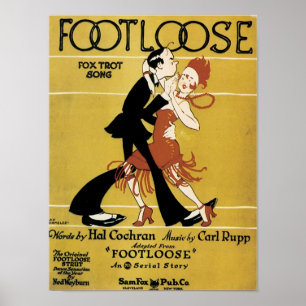 Póster Footloose Vintage Songbook Cover