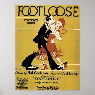 Póster Footloose Vintage Songbook Cover