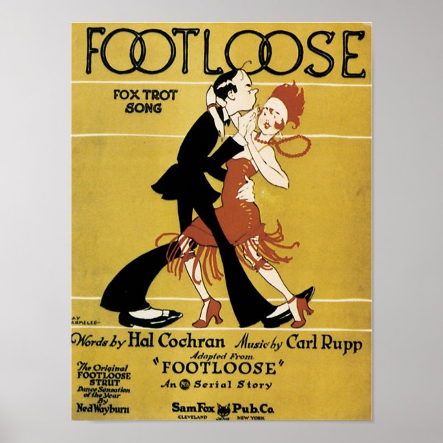 Póster Footloose Vintage Songbook Cover (Frente)