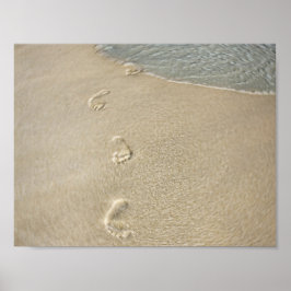 Póster footprints in the sand