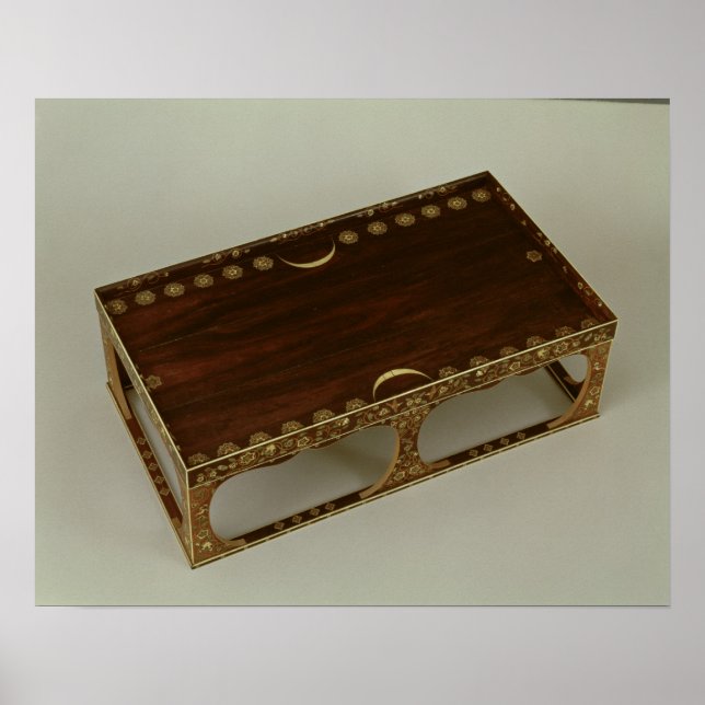 Póster Footstool, with ivory inlay, Nara (Frente)