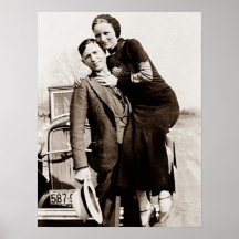 Forajidos americanos Bonnie y Clyde la banda Barro