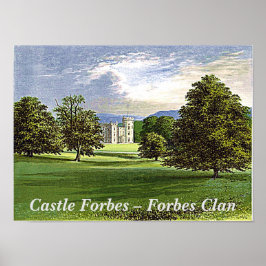 Póster Forbes Scottish Clan Castle Forbes Aberdeenshire