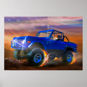 Póster Ford Bronco "OFF ROAD RAGER"