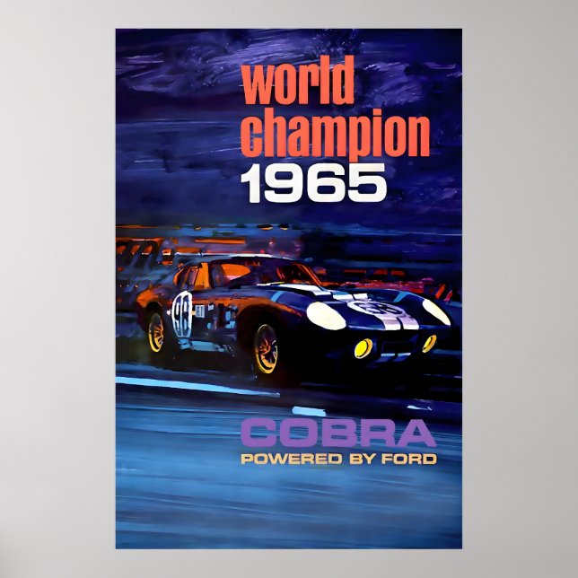 Póster Ford Cobra 1965 World Champion Poster Print 1 (Frente)