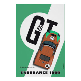Póster Ford GT40 Donohue-Hawkins