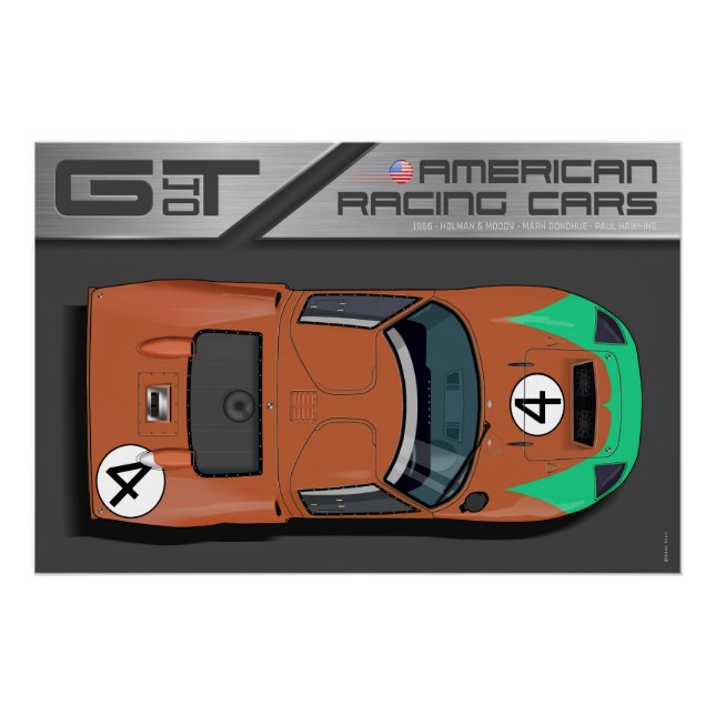 Póster Ford GT40 No.4 (Anverso)