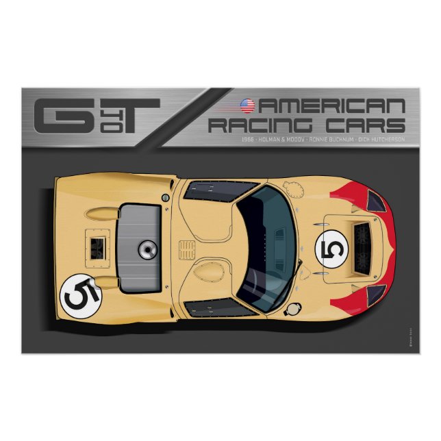Póster Ford GT40 No.5 (Anverso)
