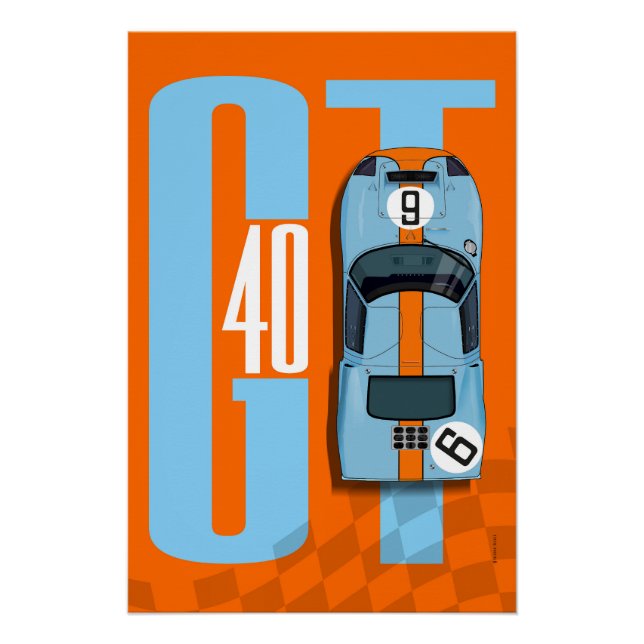 Póster Ford GT40 No.6 Top Tribute (Anverso)