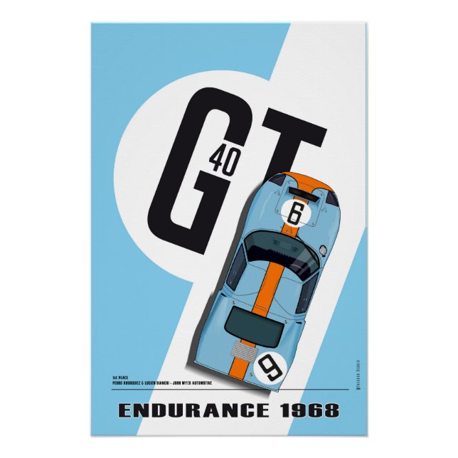 Póster Ford GT40 Rodriguez-Bianchi (Anverso)
