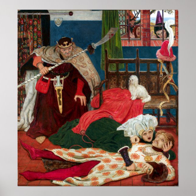 Póster Ford Madox Brown Death of Sir Tristram (Frente)