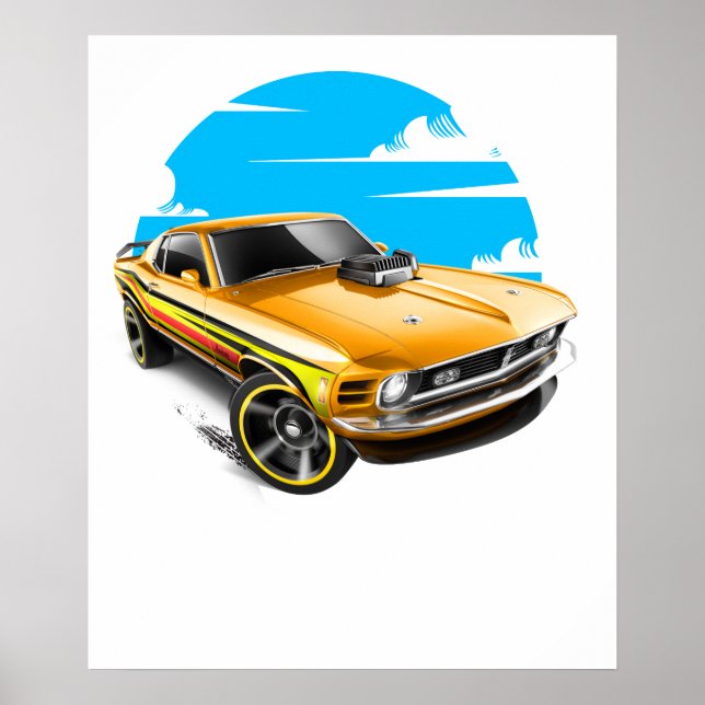 Póster ford mustang (Frente)