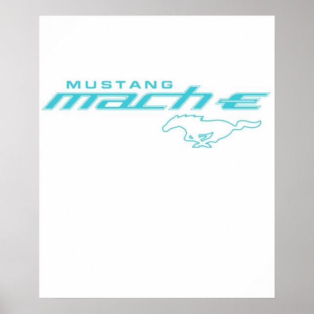 Póster Ford Mustang Mach-E Blue Logo (Frente)