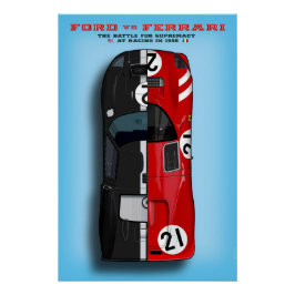 Póster Ford vs Ferrari 1966