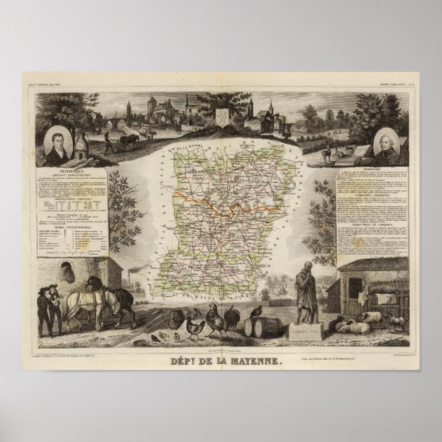 Póster Forest, district boundaries (Frente)