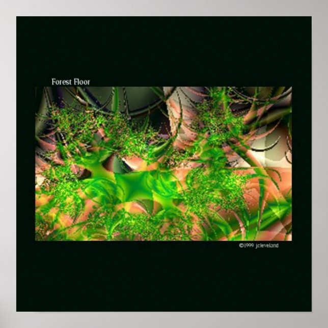 Póster Forest Floor Fractal Art Design Poster Art (Frente)