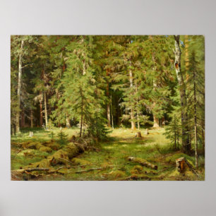 Póster Forest Ivan Shishkin