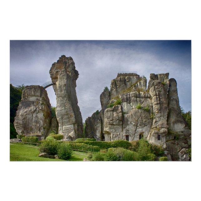 Póster Forestal Externsteine Teutoburg Alemania (Anverso)