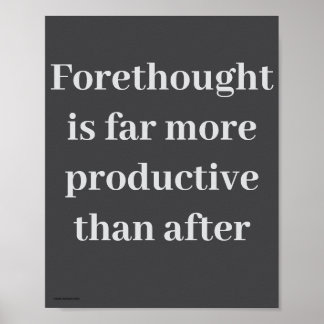 Póster "Forethought..." Poster