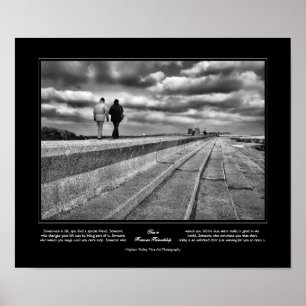 Póster Forever Friendship, Winter Seaside Stroll Fine Art