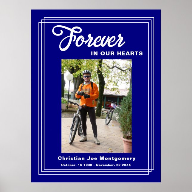 Póster Forever in our Hearts Navy Blue photo (Frente)