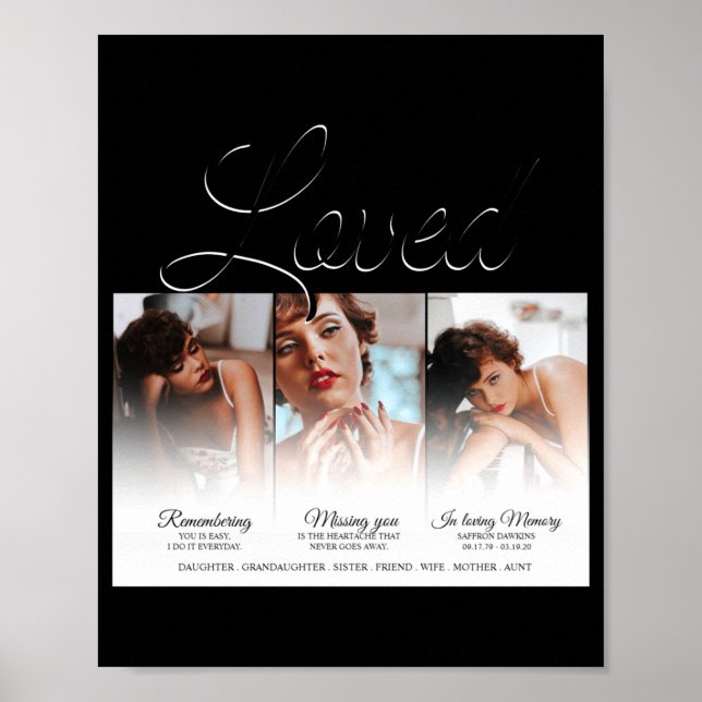 Póster Forever Loved Memorial 3 Photo Memorial  (Frente)