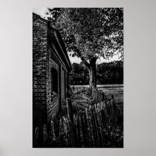 Póster Forgotten Farm Black And White (Frente)