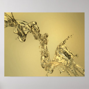 Póster Forma abstracta formada salpicando el agua