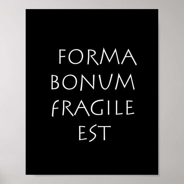 Póster Forma bonum frágil est (Frente)