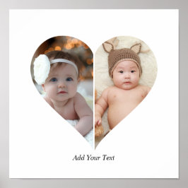 Póster Forma cardíaca 2 Collage de fotos