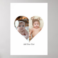 Forma cardíaca 2 Collage de fotos