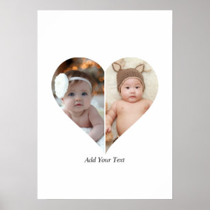 Póster Forma cardíaca 2 Collage de fotos