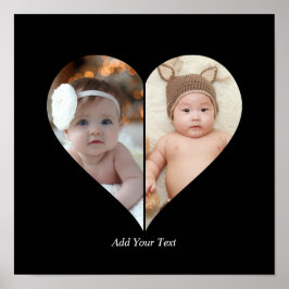 Póster Forma cardíaca 2 Collage de fotos