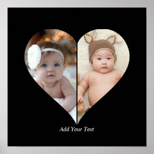 Póster Forma cardíaca 2 Collage de fotos