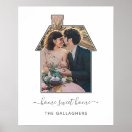 Póster Forma de casa fotográfica de familia Regalo de Bod