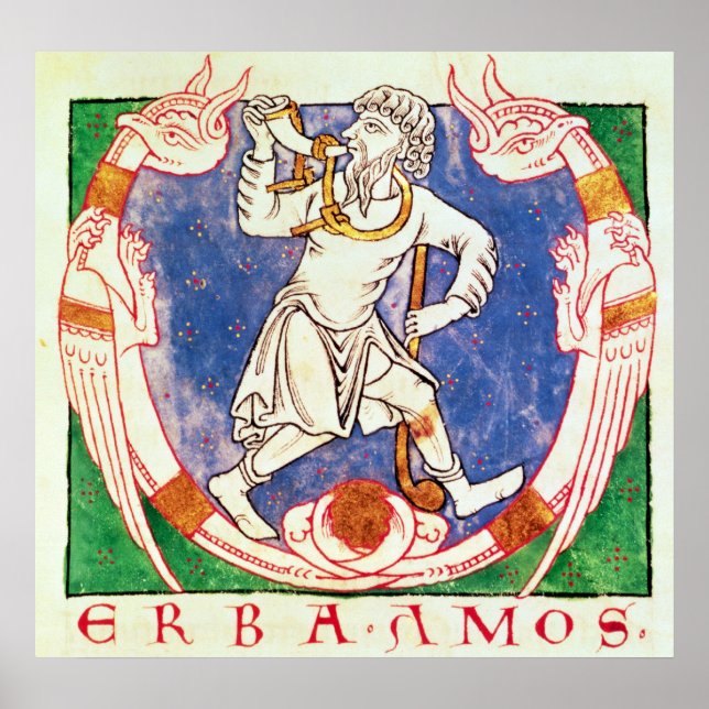 Póster Forma de dos criaturas aladas entrelazadas (Frente)