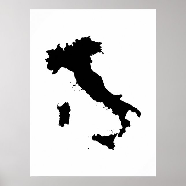 Póster Forma de Italia (Frente)