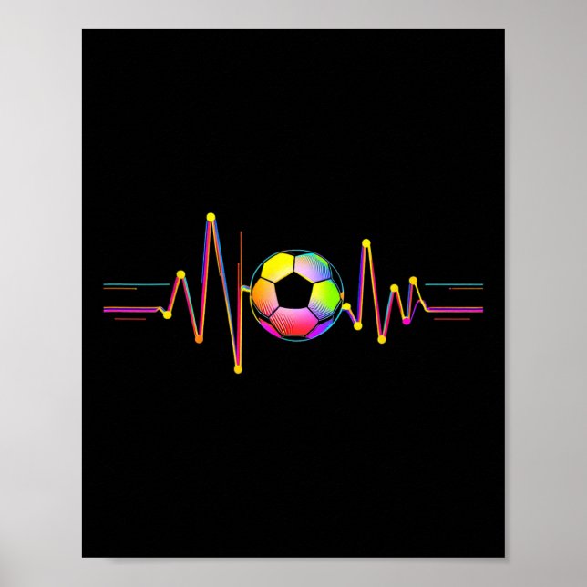 Póster Forma de onda de fútbol Ll (Frente)