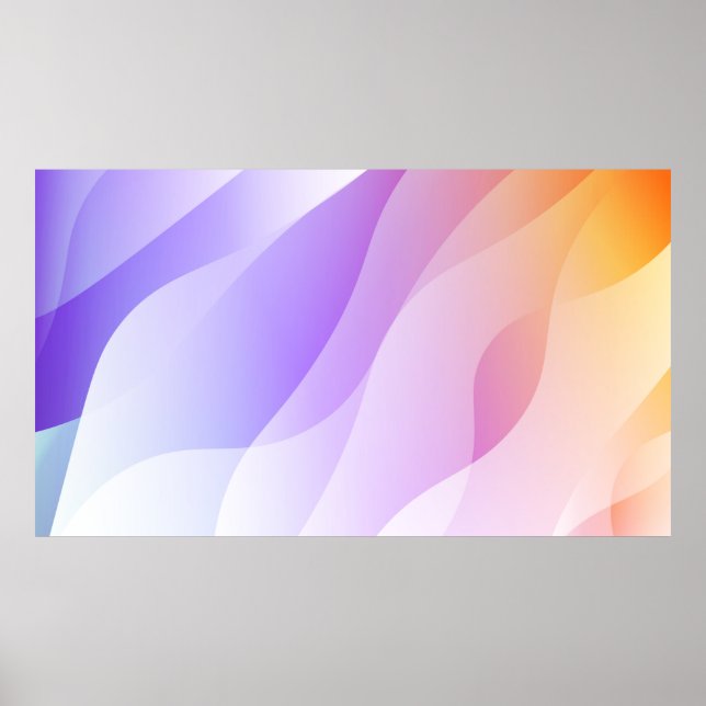 Póster Forma de onda geométrica abstracta con gradiente s (Frente)