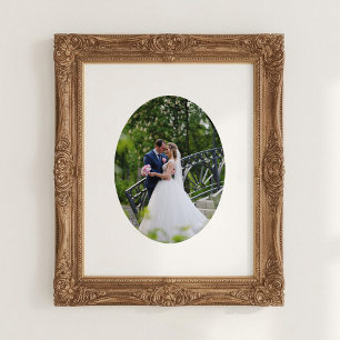 Póster Forma de óvalo vertical de foto de boda
