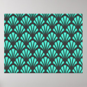Póster Forma de shell Art Deco