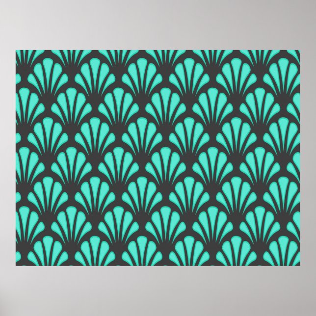 Póster Forma de shell Art Deco (Frente)