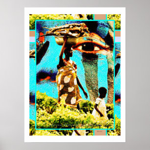 Póster Forma de vida espiritual africana - madre e hija