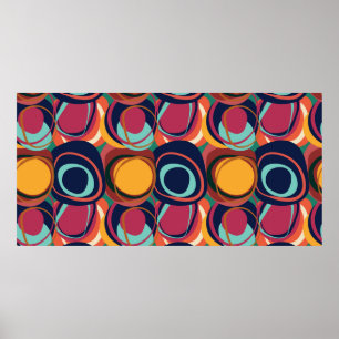 Póster Forma natural abstracta patrón transparente con cí