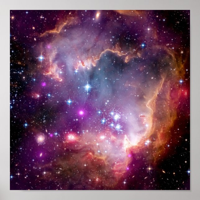 Póster Formación de 602 estrellas NGC - Foto espacial Hub (Frente)