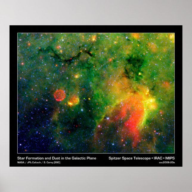 Póster Formación de estrellas y Supernova Nebula IRDC G11 (Frente)