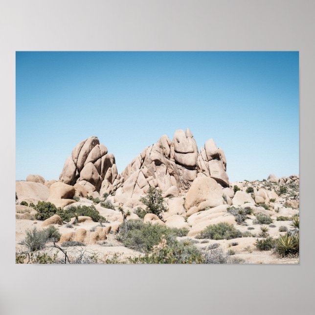 Póster Formación de roca del desierto de Joshua Tree Cali (Frente)