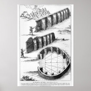 Póster Formación del eco, libro de Athanasius Kircher