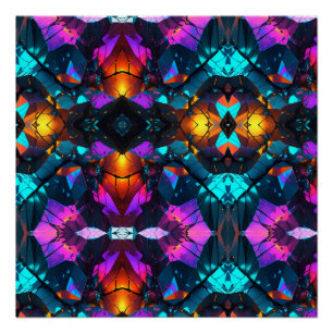 Póster Formaciones de rock mineral brillantes