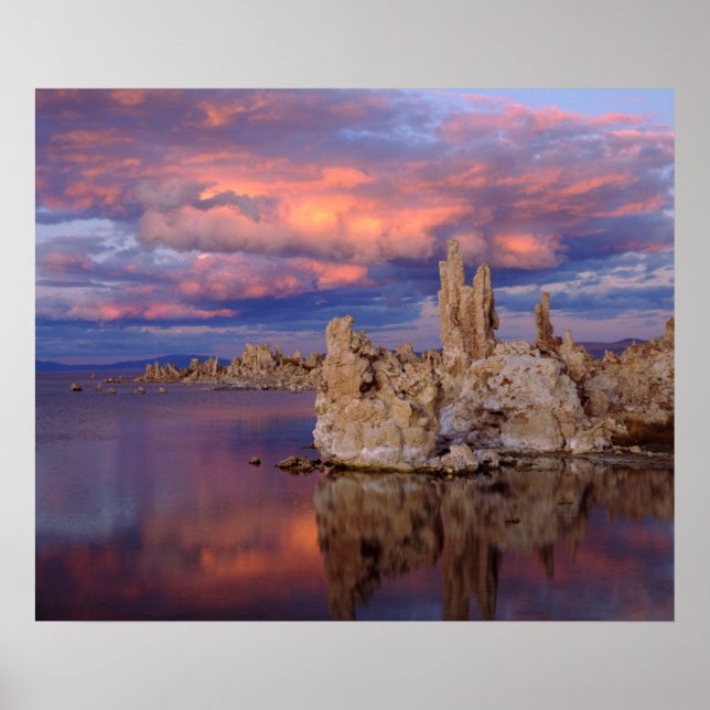 Póster Formaciones de toba en el lago Mono (Frente)